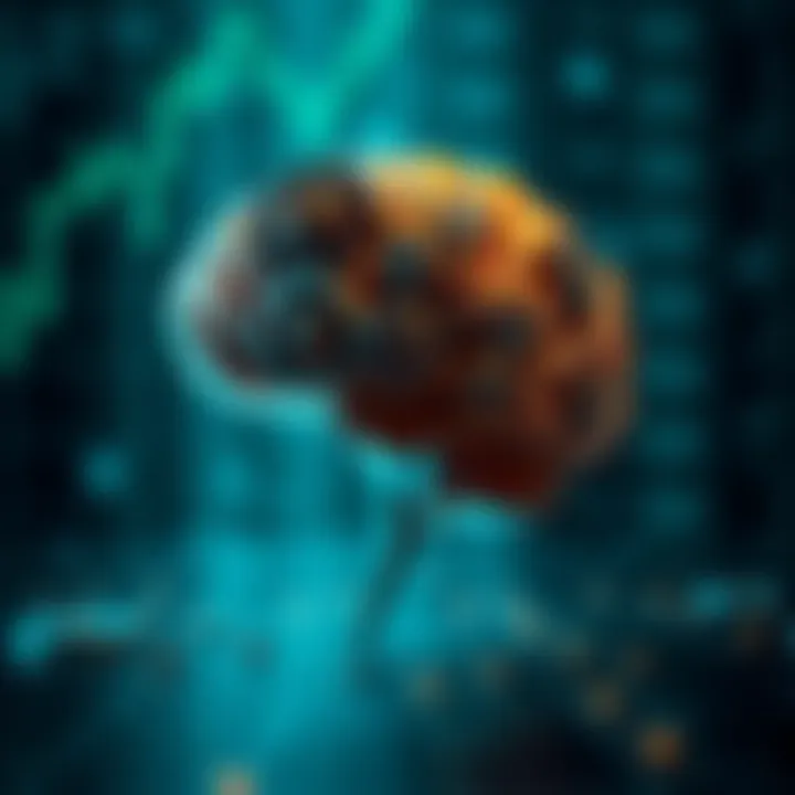 A brain with gears representing decision-making in trading